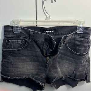 Express Women's Charcoal Jean Shorts